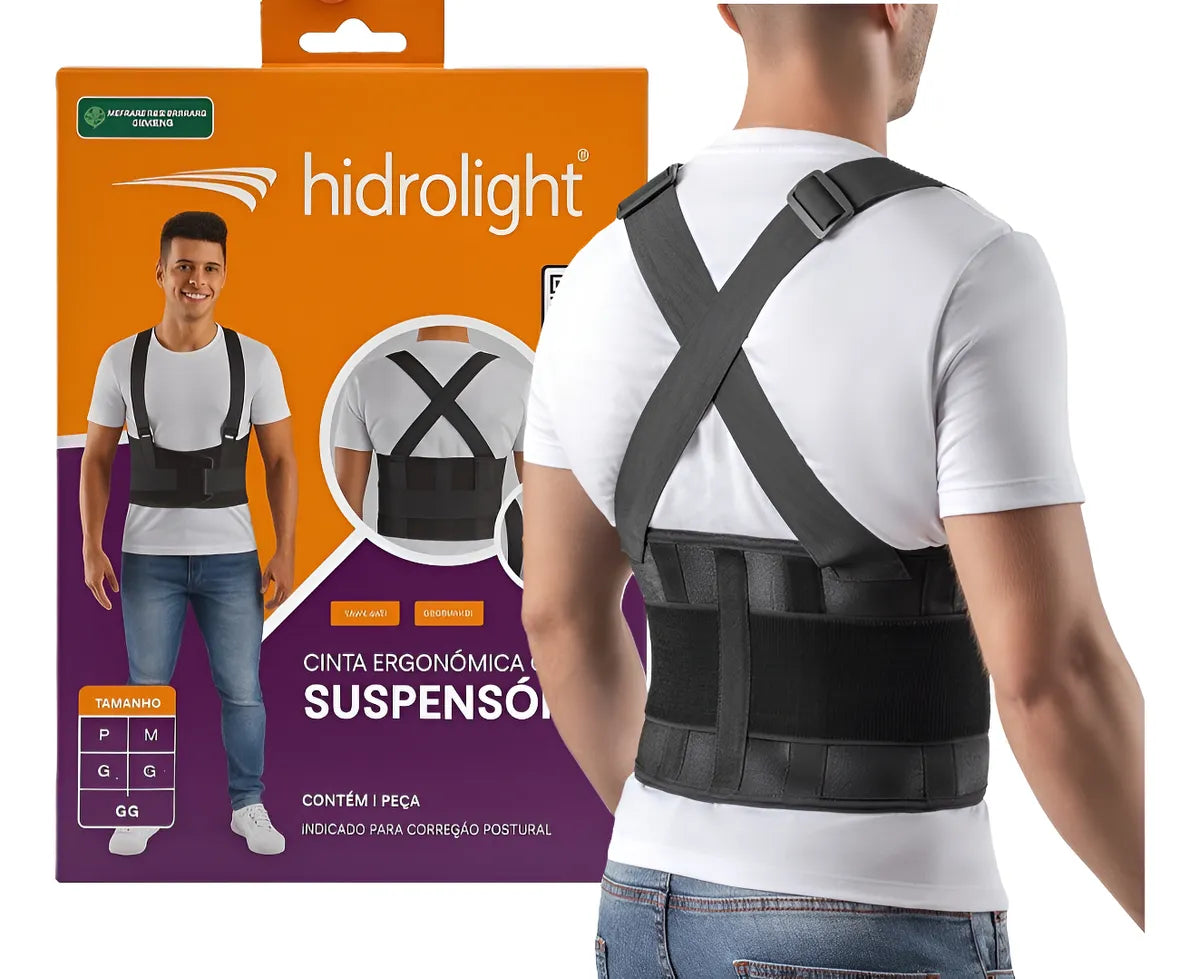 CINTA ERGONOMICA COM SUSPENSORIO - HIDROLIGHT
