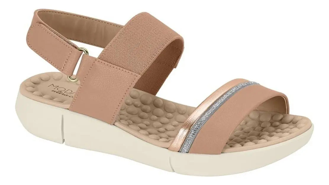 SANDÁLIA FEMININA CRISTAL NUDE - MODARE