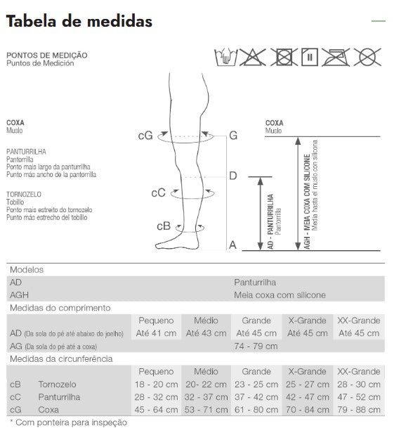 MEIA DE COMPRESSÃO ANTITROMBO AES 18MMHG AGH 7/8 PÉ ABERTO - VENOSAN
