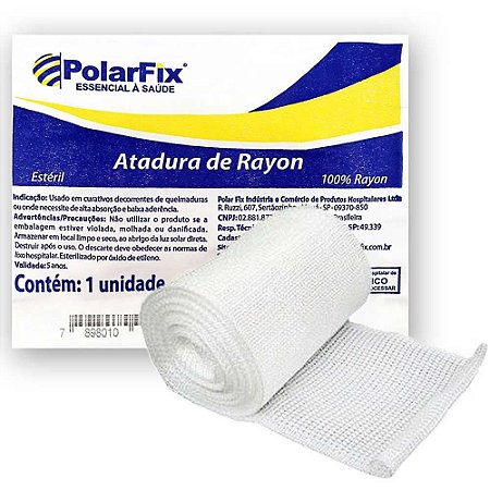 ATADURA DE RAYON ESTÉRIL 7,5CM X 5M - POLARFIX