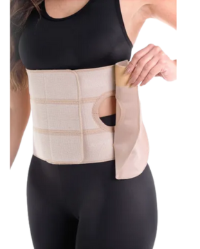 FAIXA ELÁSTICA  COM ABERTURA PARA BOLSA DE COLOSTOMIA - BIOBELA