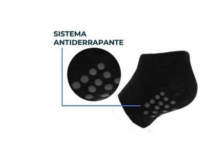 MEIA HIDRATANTE  ANTIDERRAPANTE  PRETA -HOMEOMAG