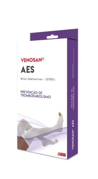 MEIA DE COMPRESSÃO ANTITROMBO AES 18MMHG AGH 7/8  PÉ ABERTO - VENOSAN