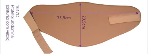 PLACA ABDOMINAL CINTURÃO C/VELCRO  - BIOBELA