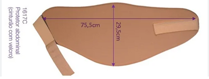 PLACA ABDOMINAL CINTURÃO C/VELCRO  - BIOBELA