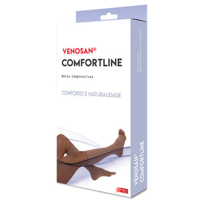 MEIA DE COMPRESSÃO COMFORTLINE 20-30MMHG AD 3/4 PÉ ABERTO BEGE - VENOSAN