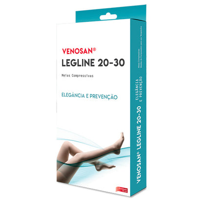 MEIA DE COMPRESSÃO LEGLINE 20-30 MMHG  AGH 7/8 PÉ FECHADO PRETO - VENOSAN