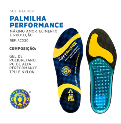 PALMILHA ORTOPÉDICA SOFTPAUHER - ORTHOPAUHER