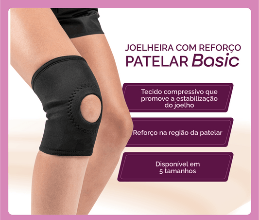 JOELHEIRA COM REFORÇO PATELAR BASIC - HIDROLIGHT